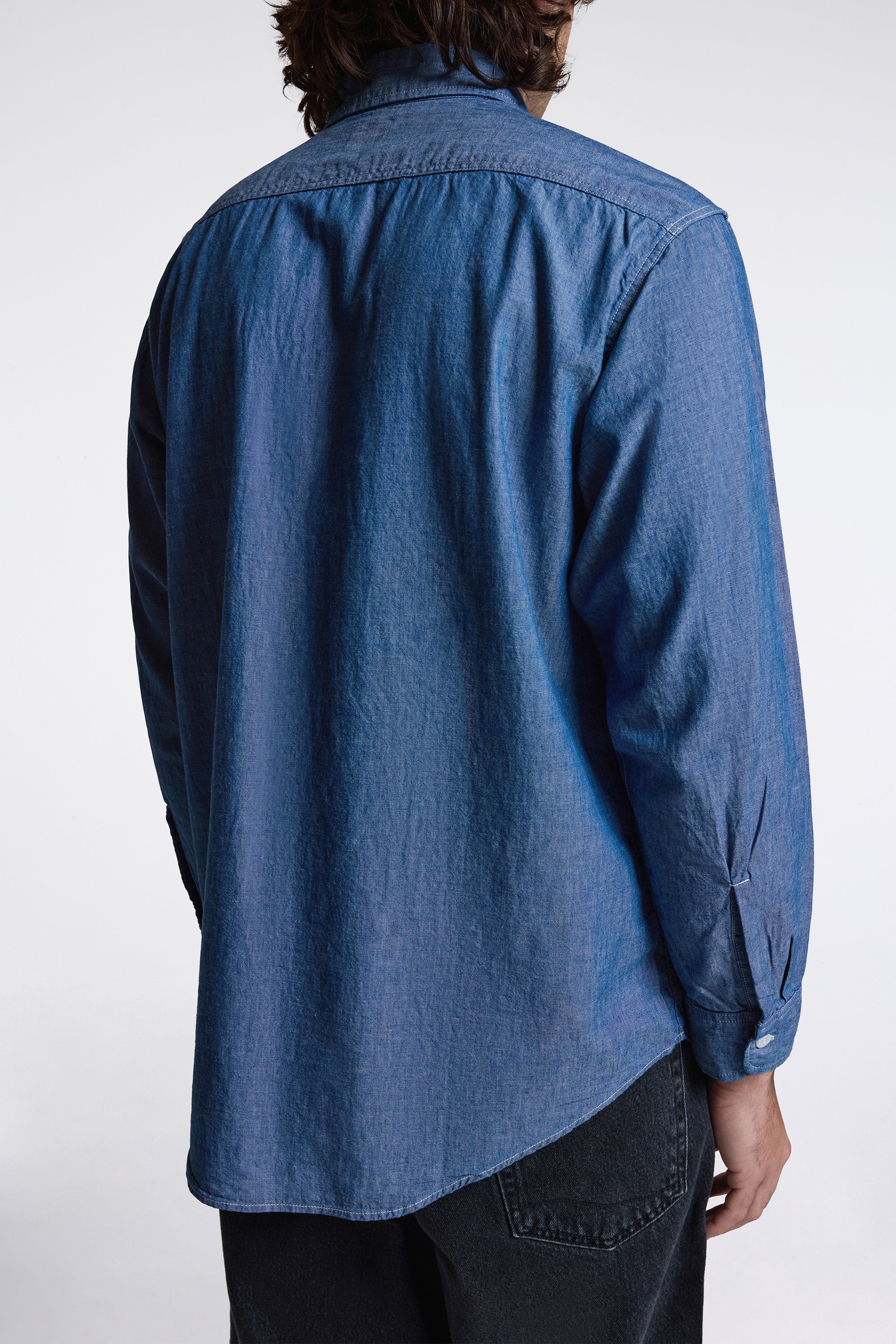 Chambray Work Shirt With Flap Pocket Chambray - Image 4