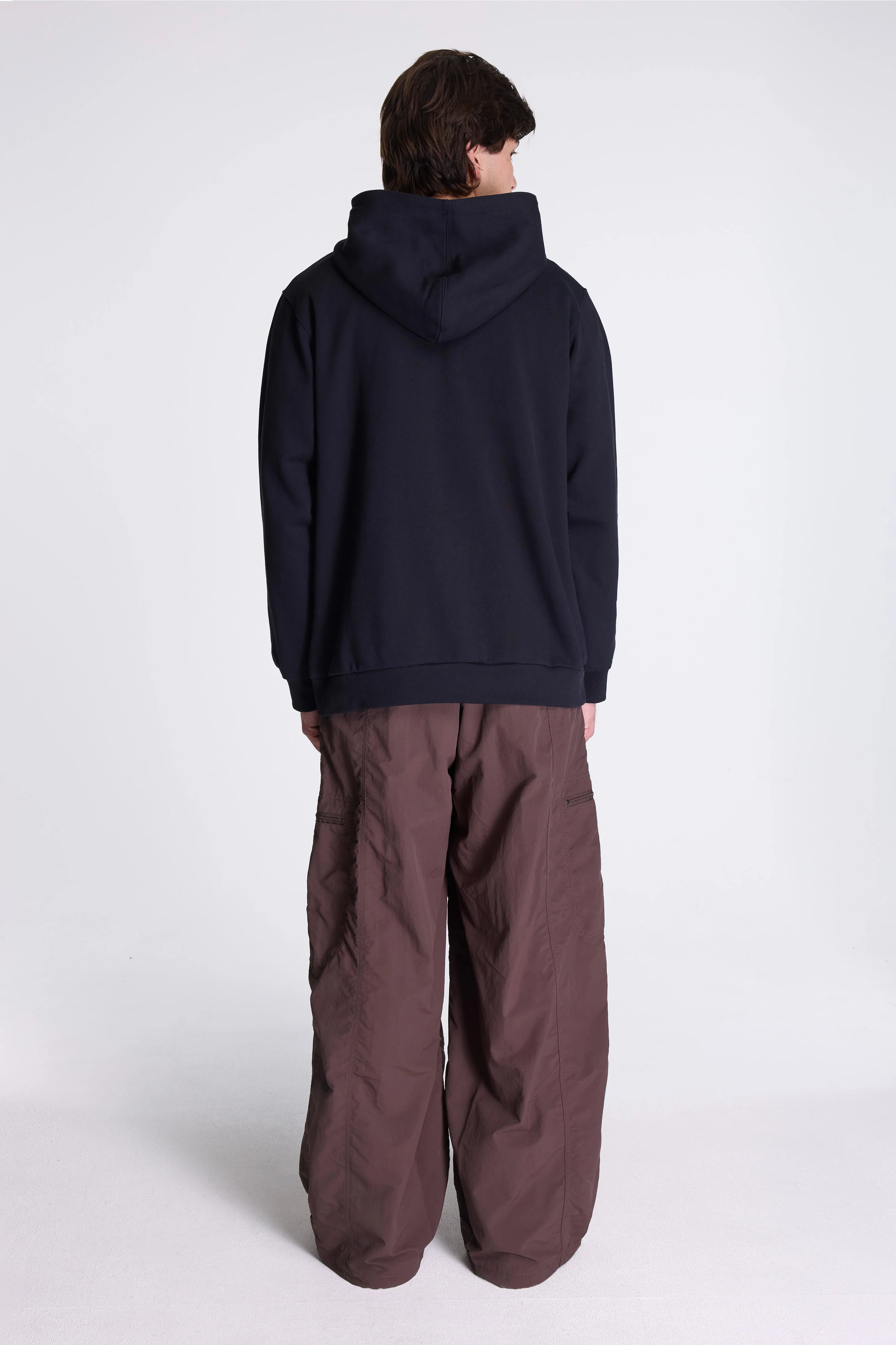 One Point Hooded Sweatshirt Dark Navy - Image 6
