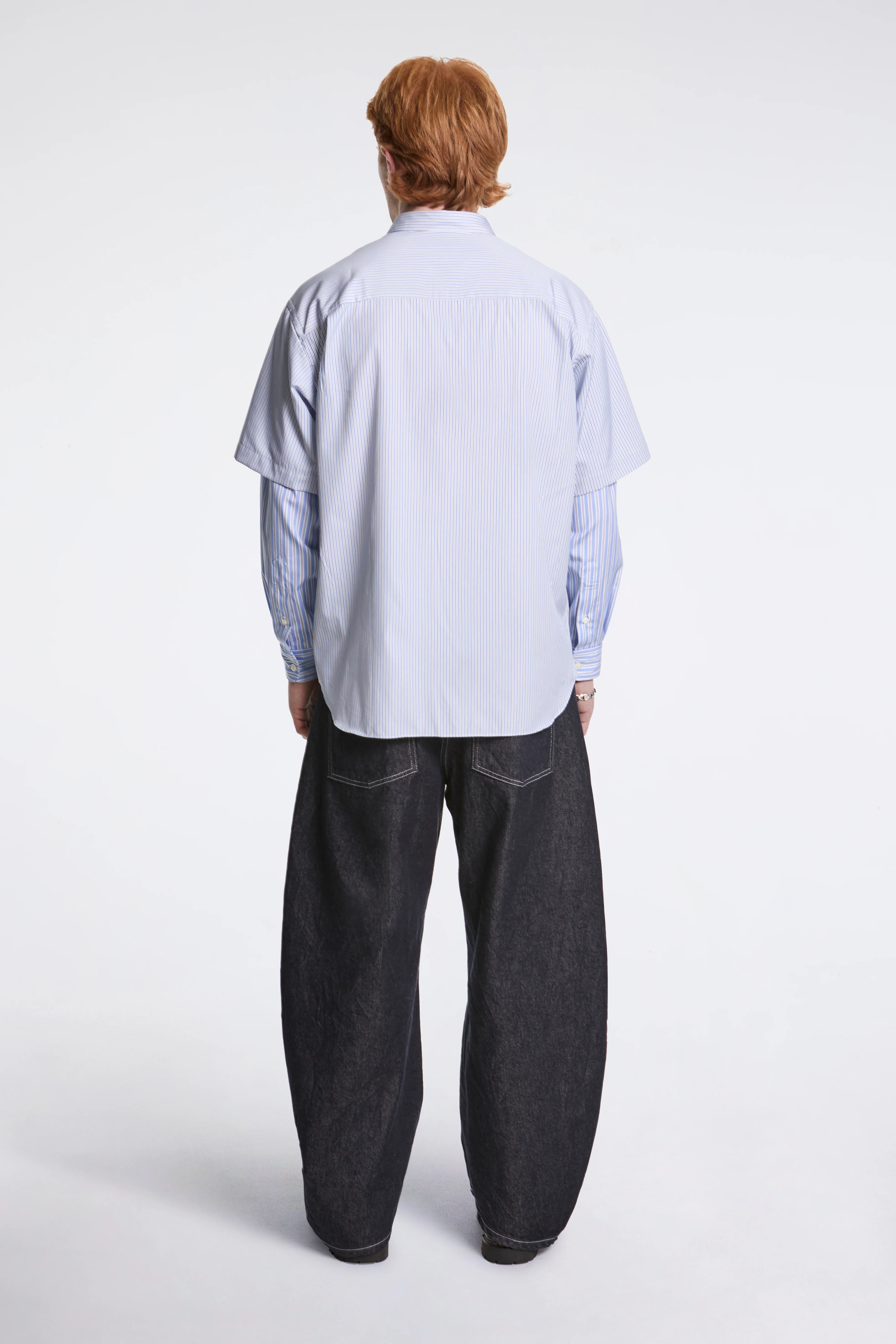Layered Longsleeve Shirt Blue - Image 7