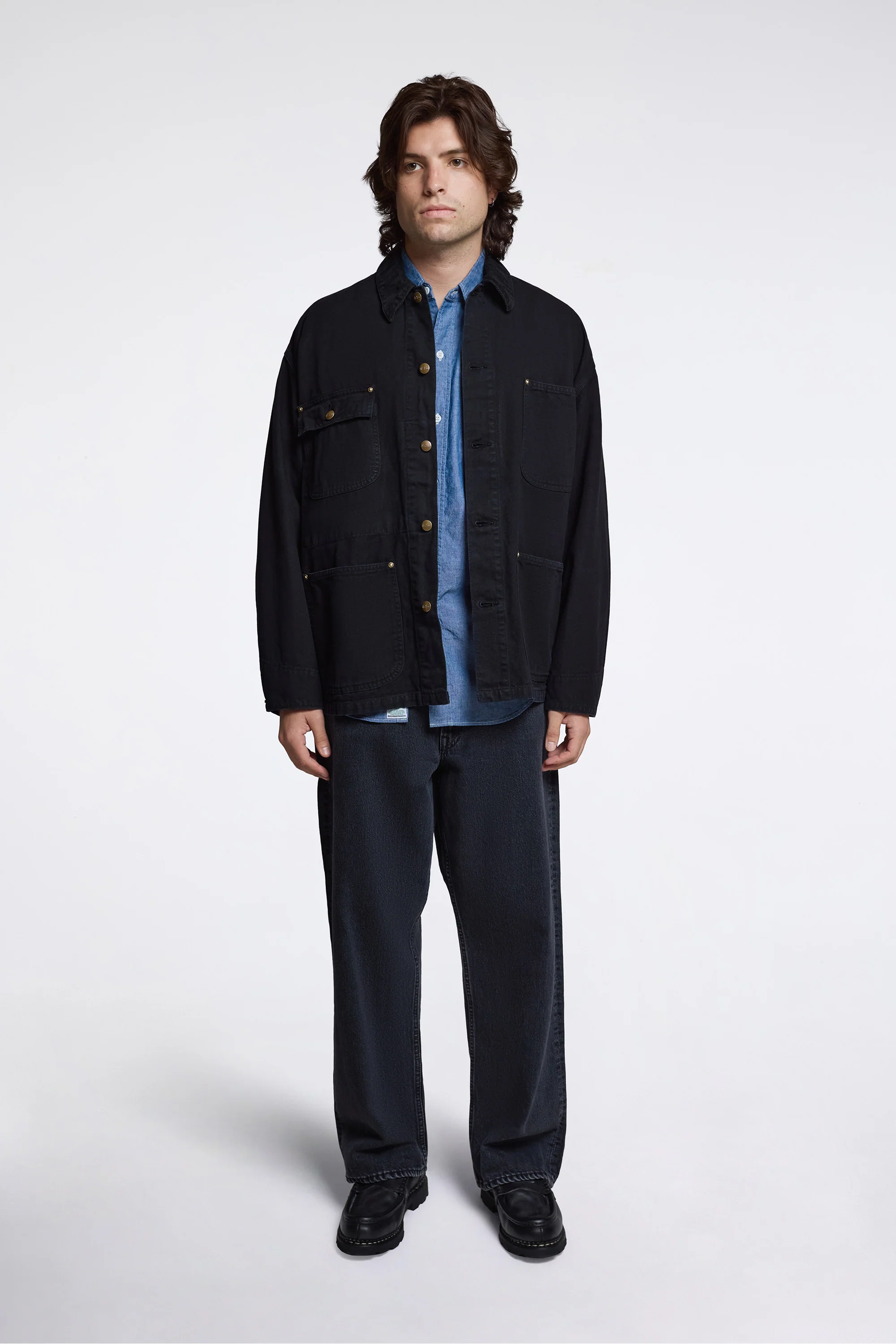 Relax Fit Oxford Coverall Black - Image 7