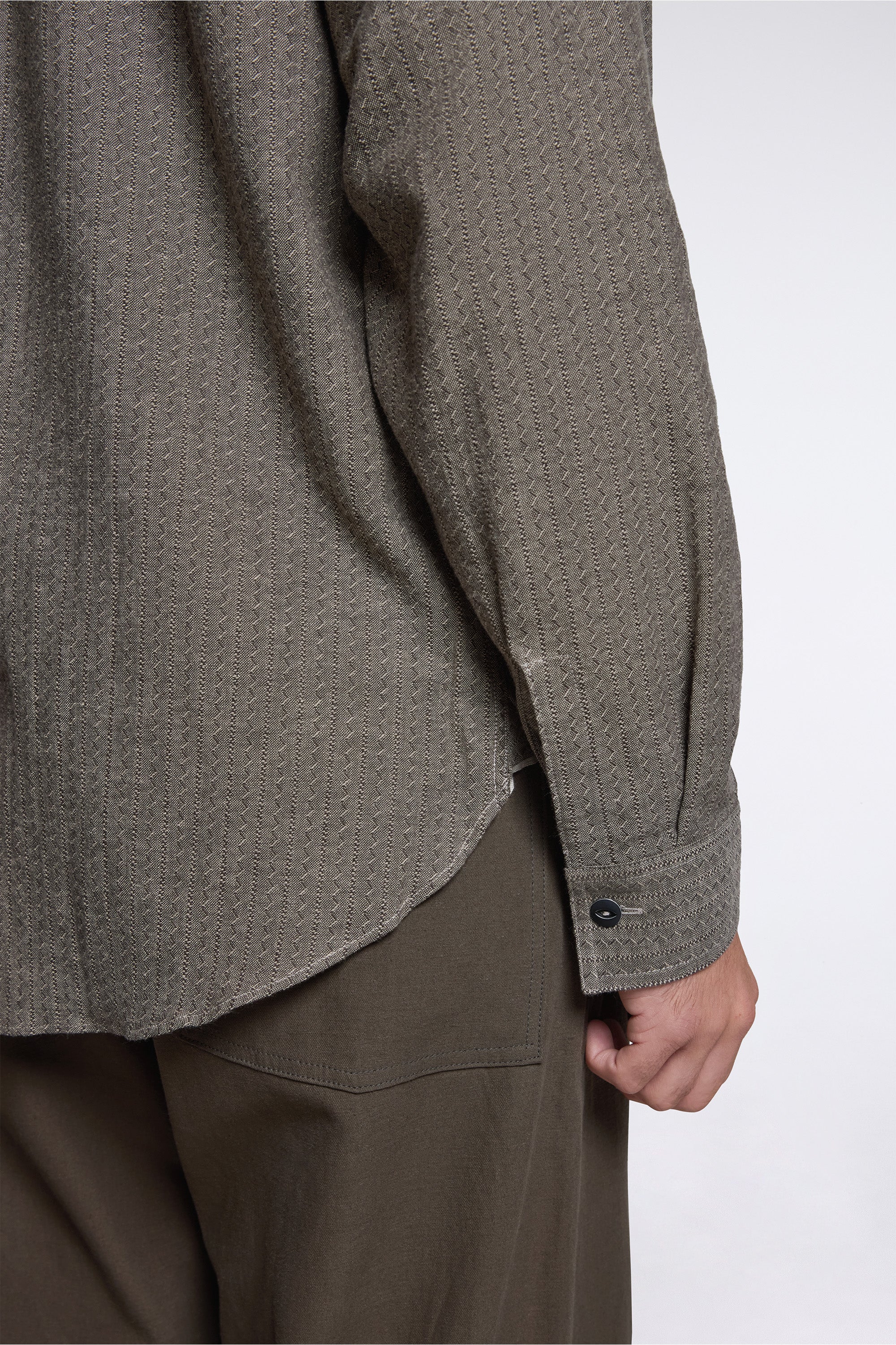 Lot.106 Narrow Collar Shirt Charcoal - Image 5