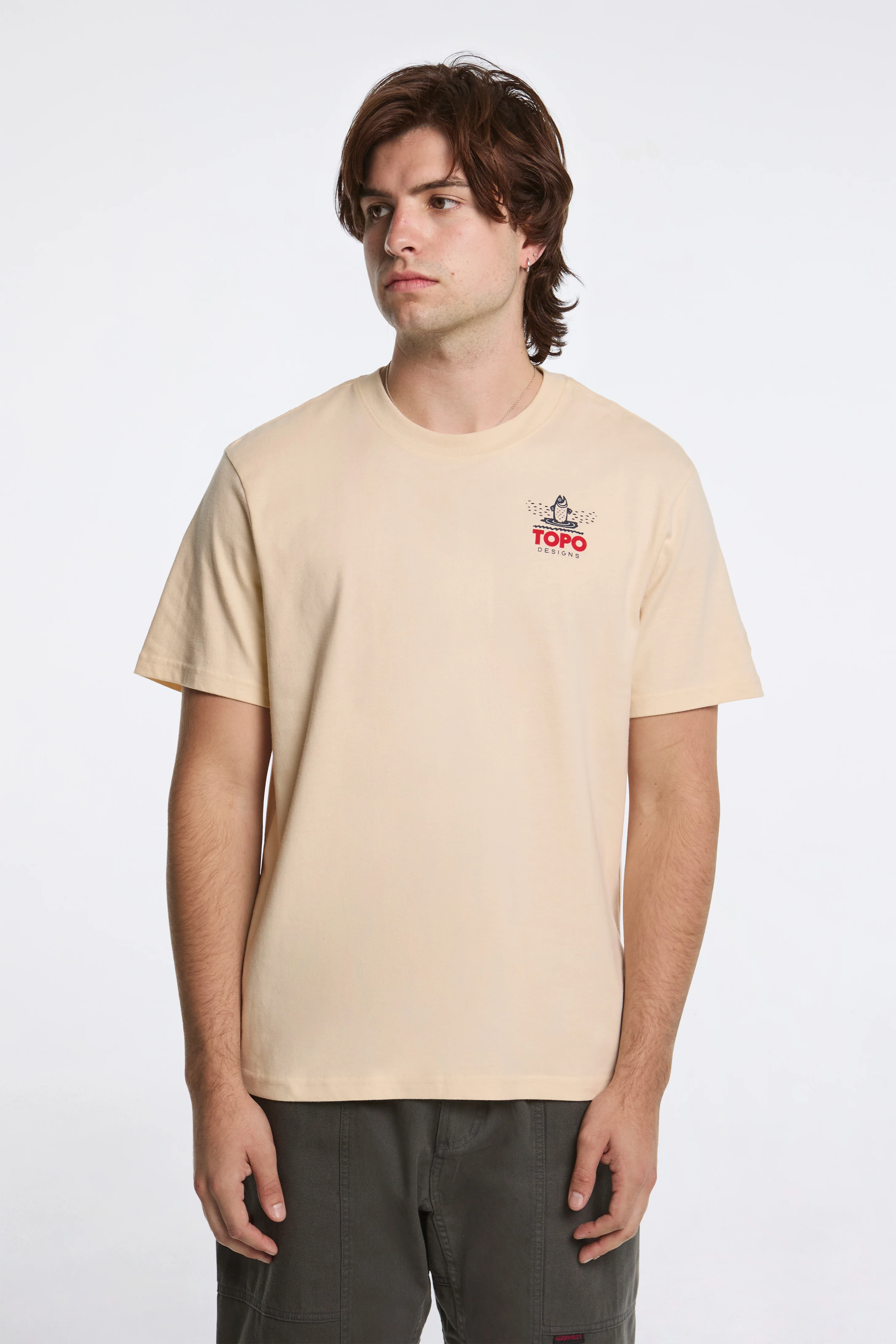 Mountain River Tee Mens Bone White