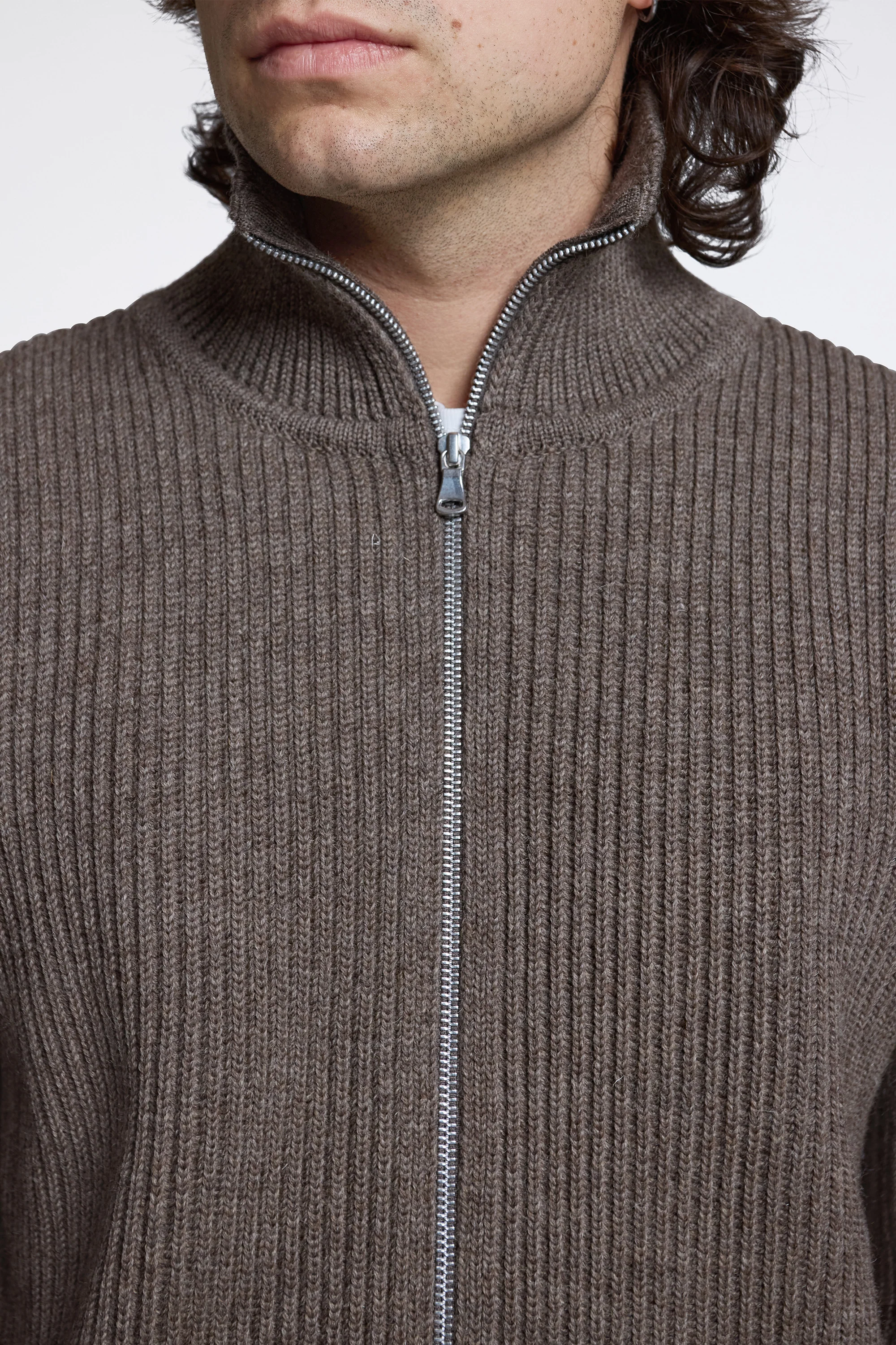 Navy Full-Zip Natural Taupe - Image 3