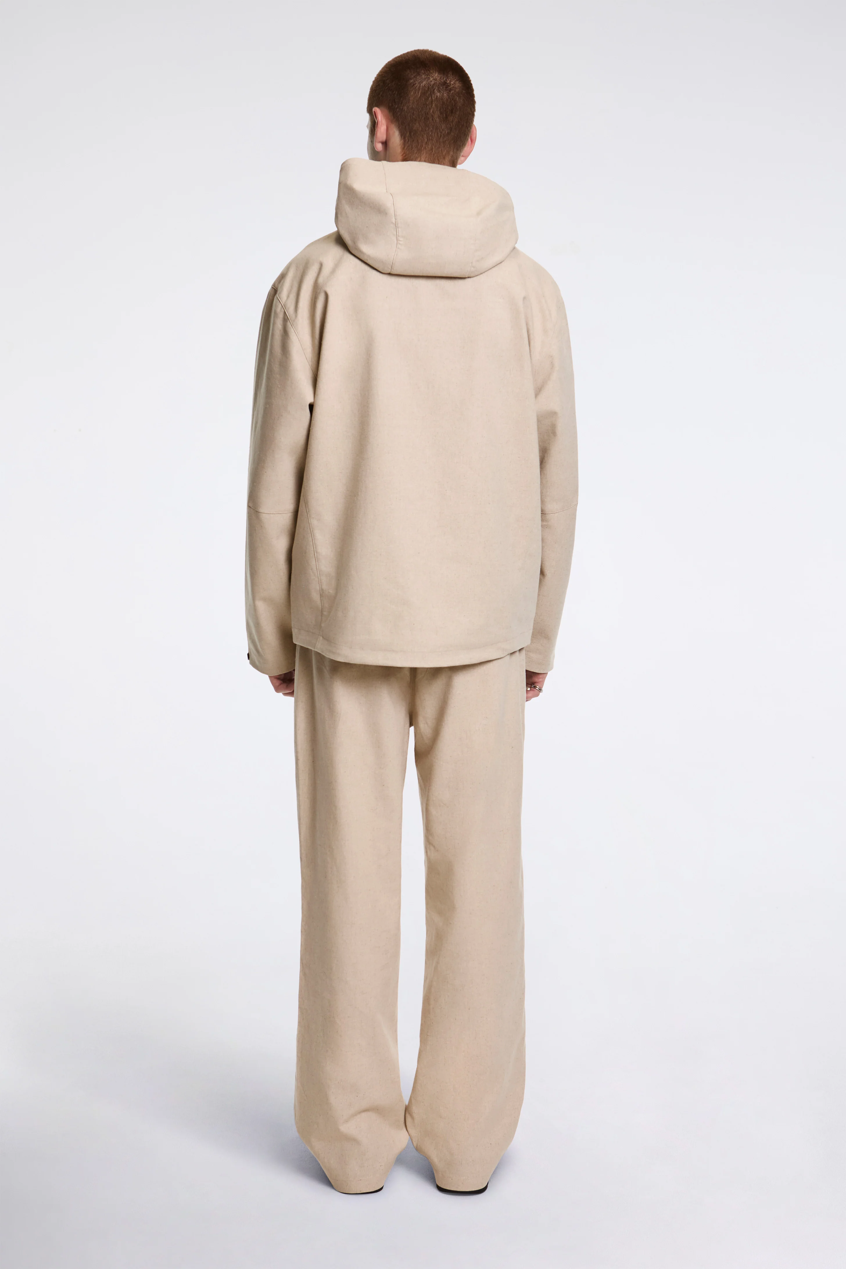 Path Linen Cotton Mixed Trouser Beige - Image 6