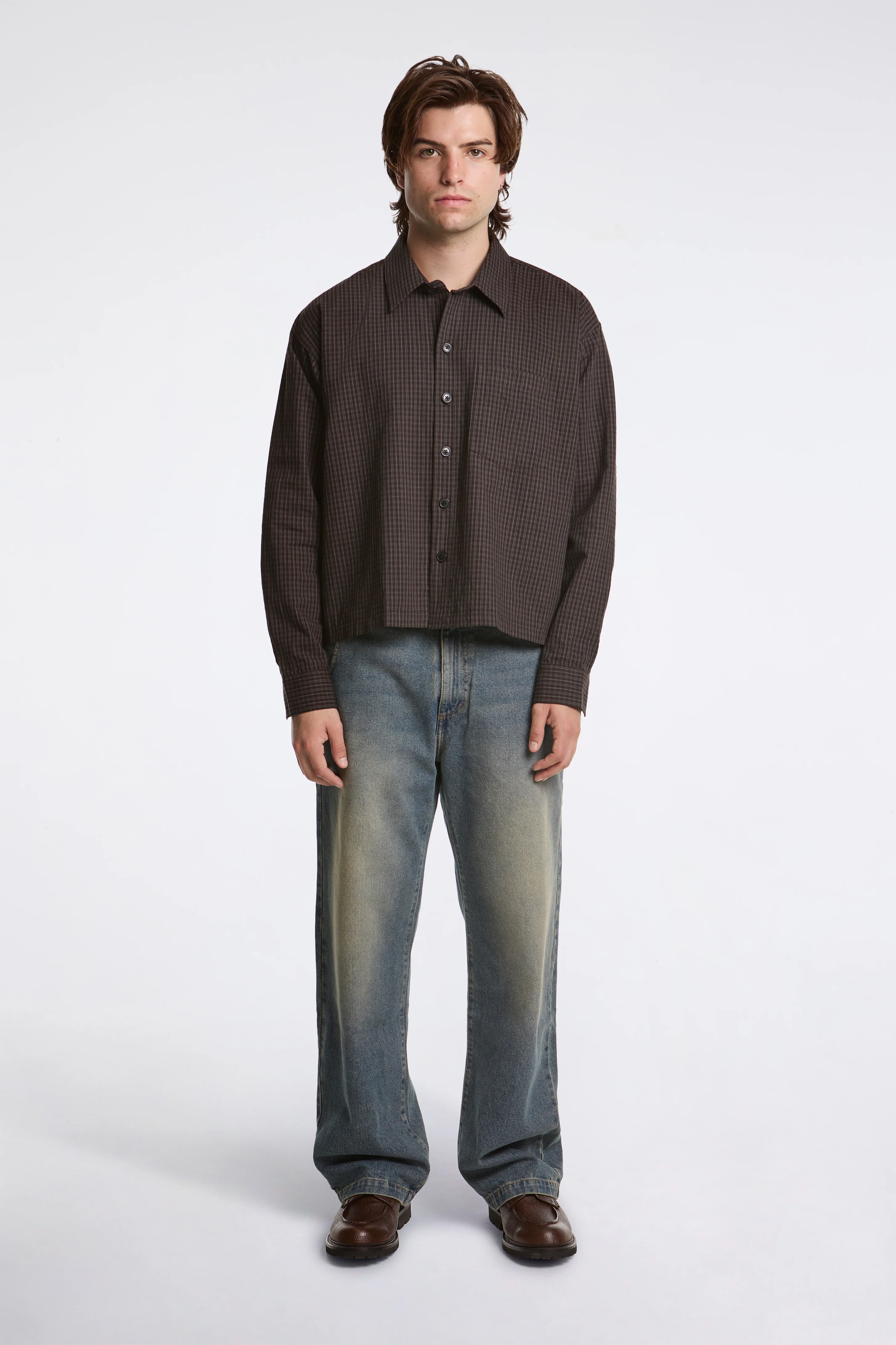 Priority Shirt Dark Linen Check