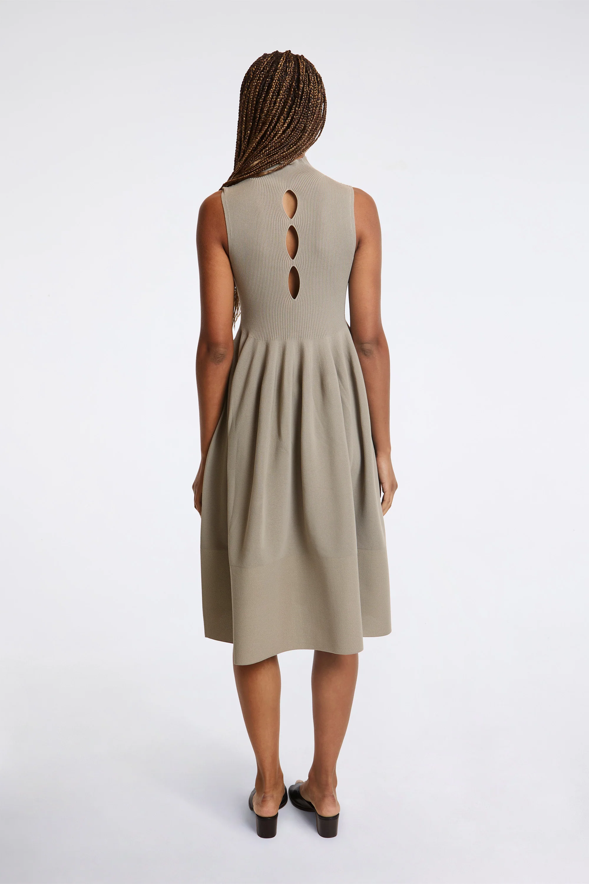 Rivulet Sleeveless Eyelet Dress Light Taupe - Image 2