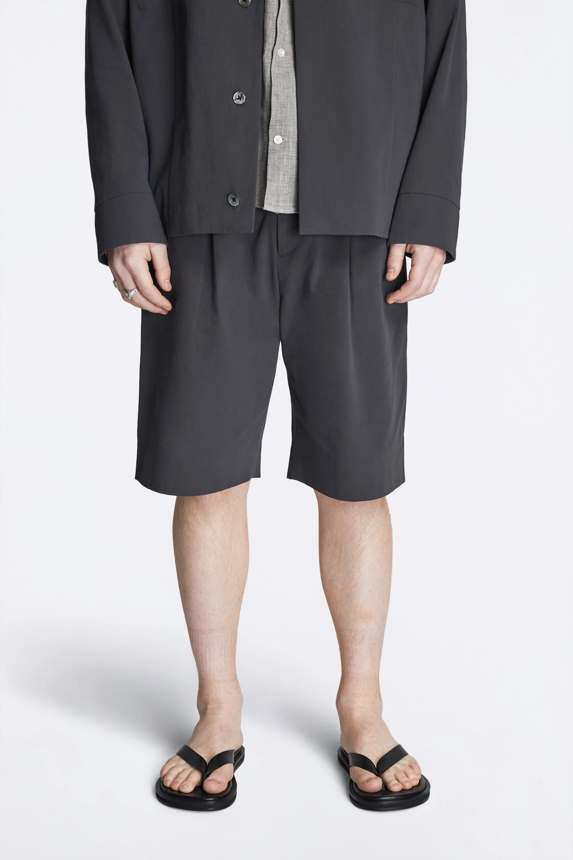 Spring Short Pants Twill Charcoal