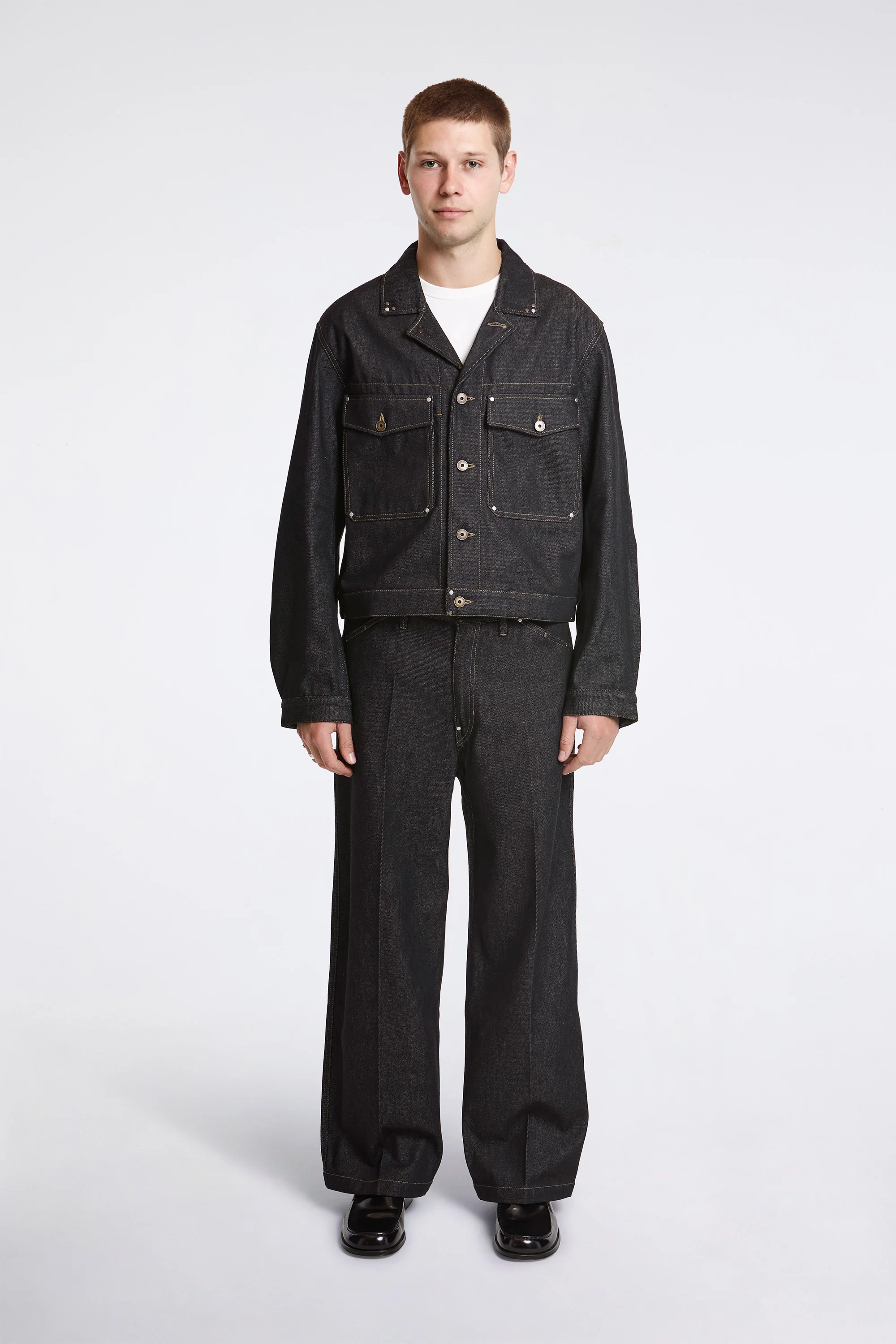 Trucker Jacket With Studs Slate - Image 5