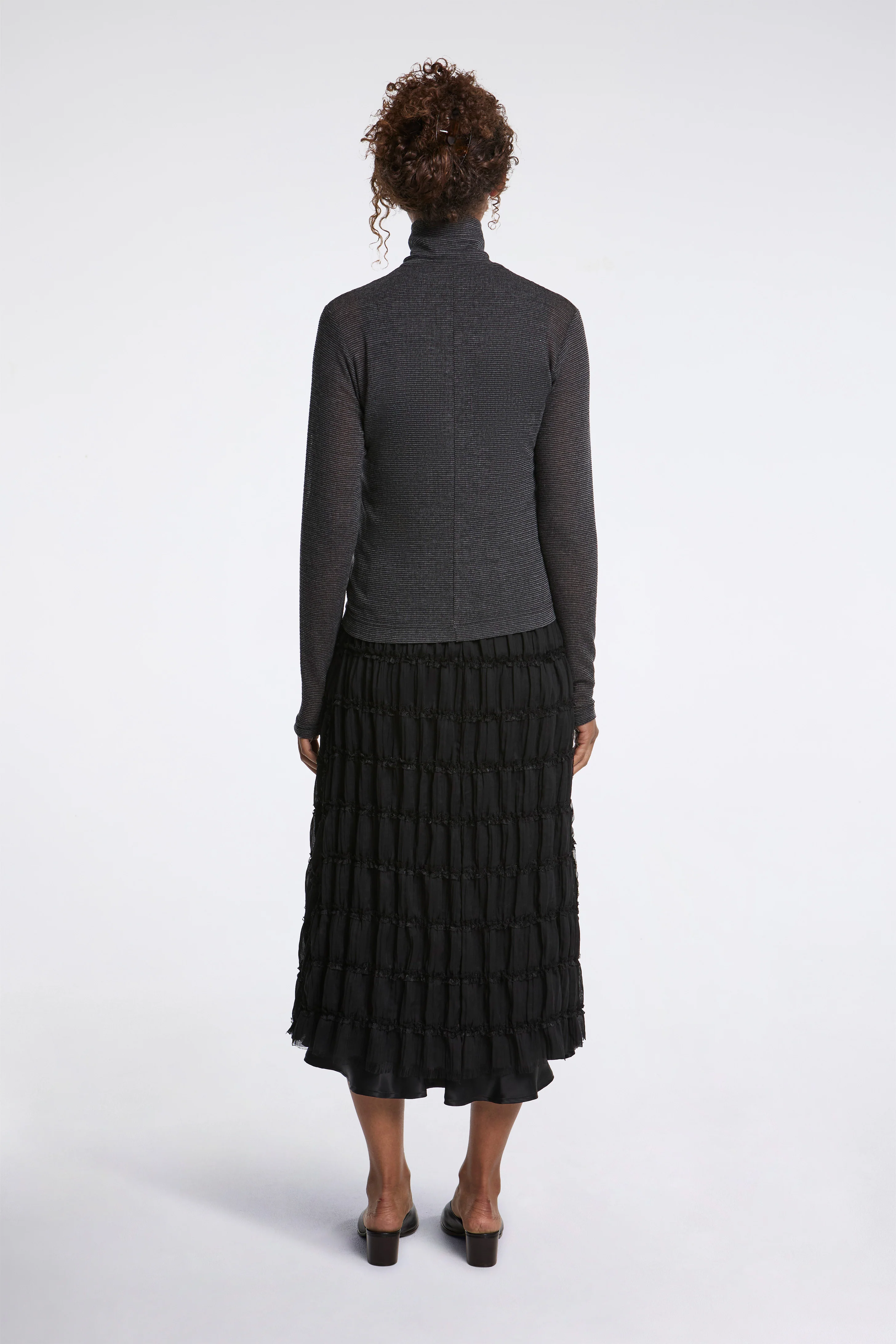 Zip Up Cardigan Charcoal - Image 6